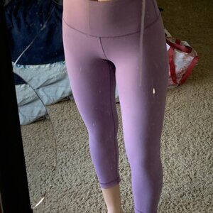 Purple 90 Degree Cropped Leggings Size Small
